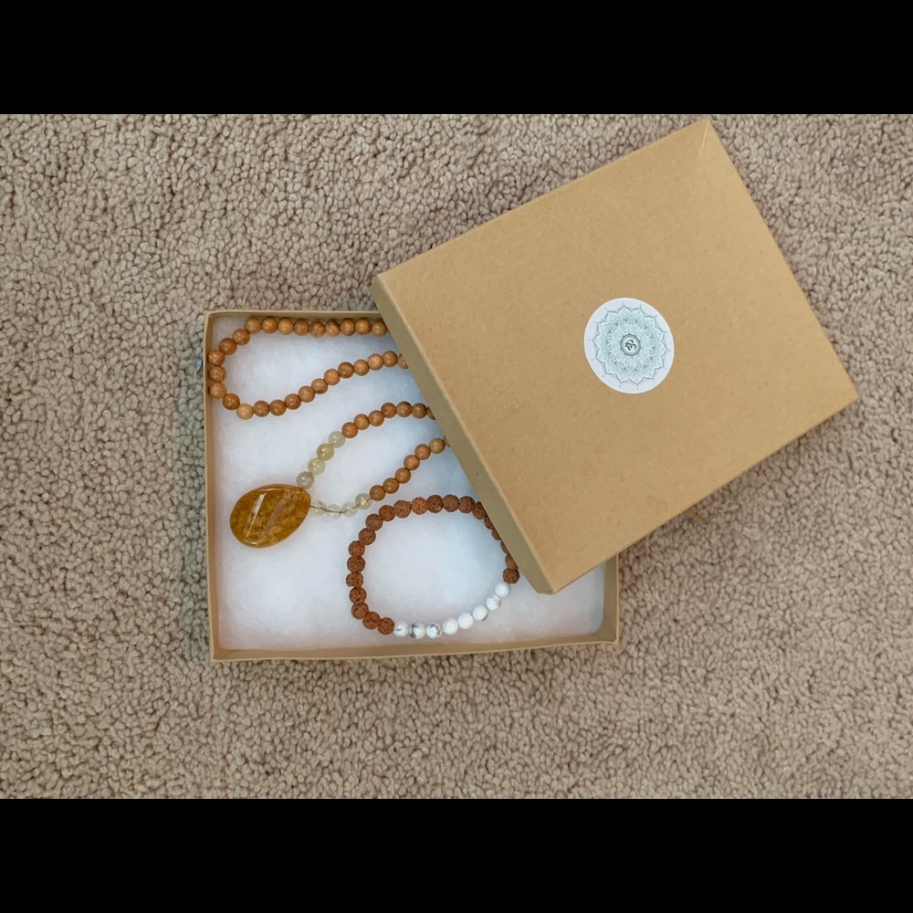Mala Necklace and bracelet duo